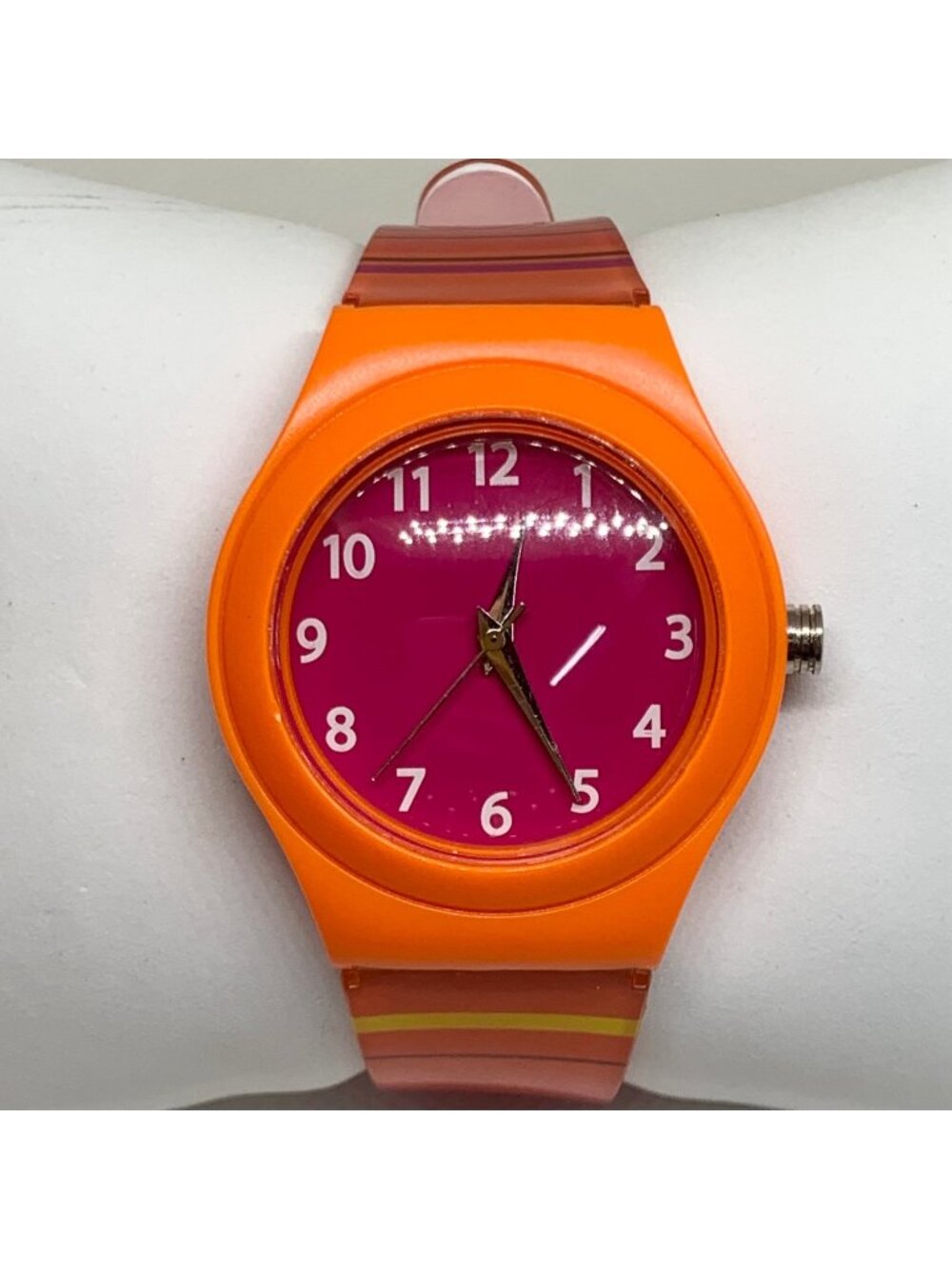 Xhilaration unisex orange tone watch quartz analog plastic 37mm running